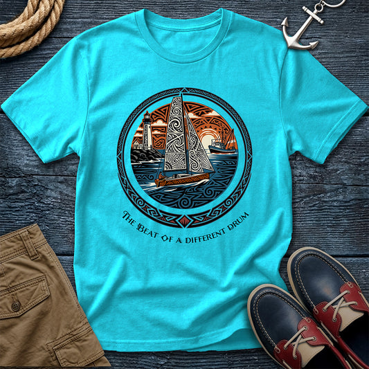 The Beat of a Different Drum Tee — Tribal Sailboat