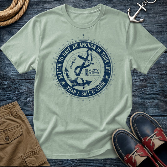 Anchor Of Freedom T-Shirt in Bay — nautical graphic tee on Comfort Colors 1717
