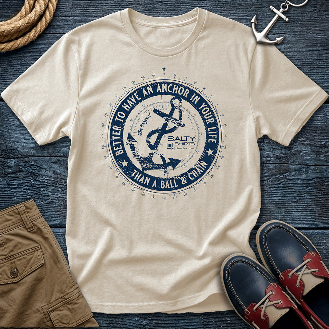 Anchor Of Freedom T-Shirt in Ivory — nautical graphic tee on Comfort Colors 1717