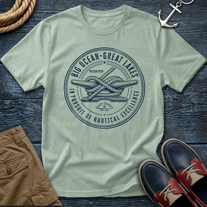 Salty Shirts Nautical Excellence Cleat Hitch Tee in Bay — garment-dyed Comfort Colors unisex t-shirt