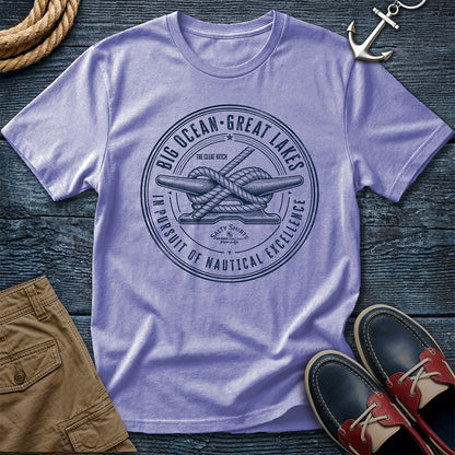 Salty Shirts Nautical Excellence Cleat Hitch Tee in Violet — garment-dyed Comfort Colors unisex t-shirt