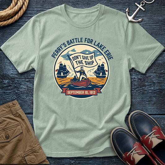 Don't Give Up the Ship — Perry's Battle of Lake Erie garment-dyed tee in Bay