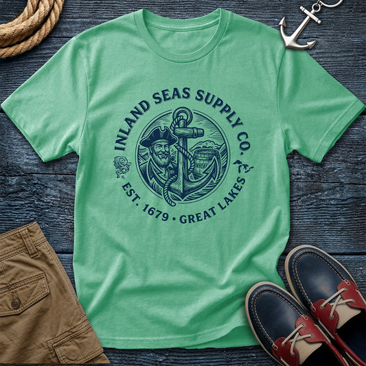 Inland Seas Supply Co. Tee in Island_Reef— Great Lakes nautical graphic tee on Comfort Colors 1717