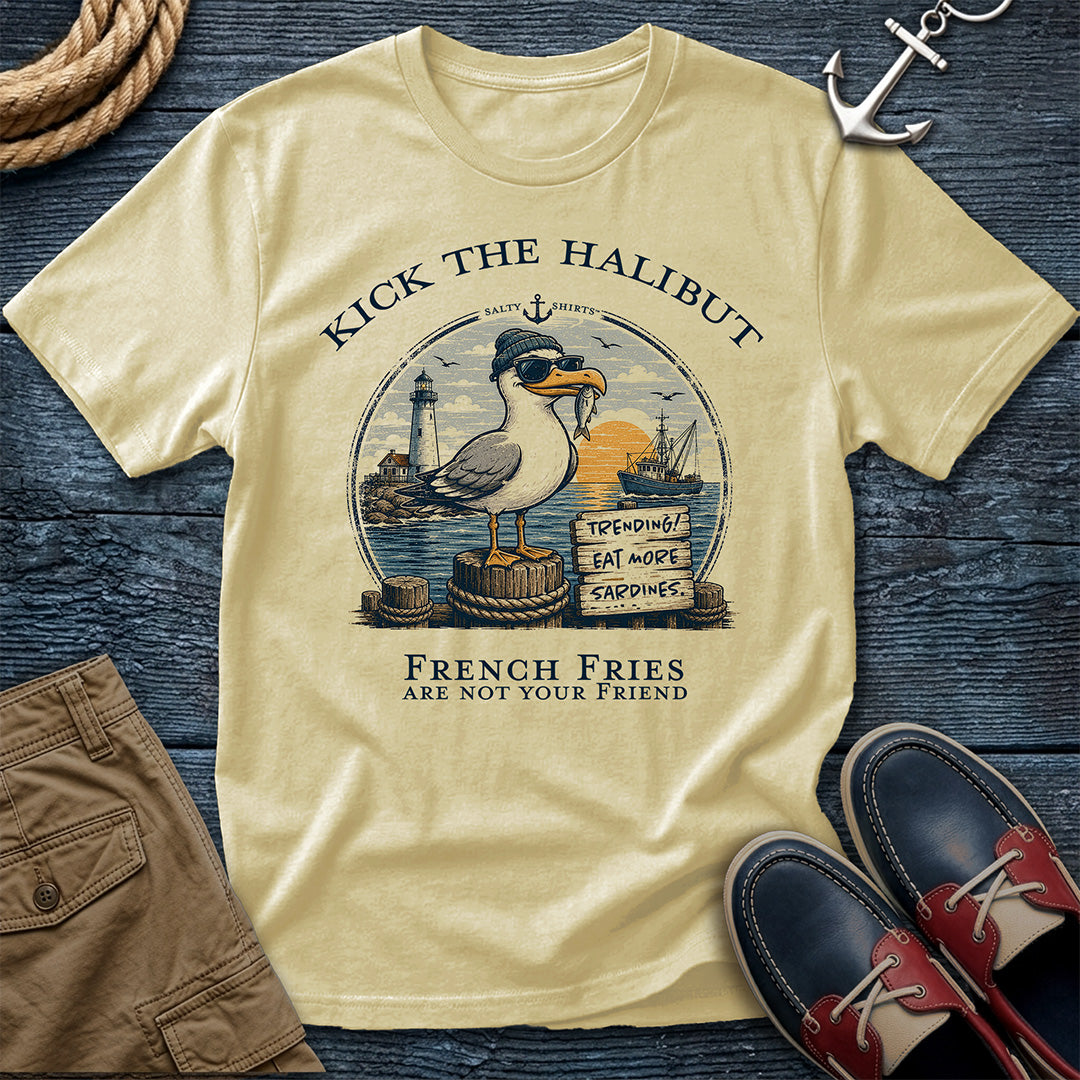 Kick The Halibut — Seagull Trending Sardines Shirt