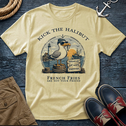 Kick The Halibut — Seagull Trending Sardines Shirt