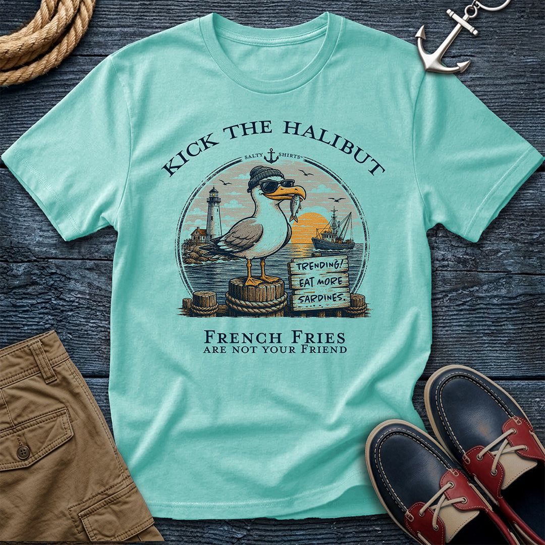 Kick The Halibut — Seagull Trending Sardines Shirt