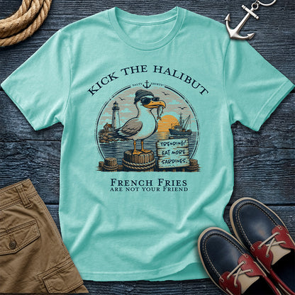 Kick The Halibut — Seagull Trending Sardines Shirt