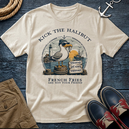 Kick The Halibut — Seagull Trending Sardines Shirt