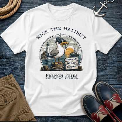 Kick The Halibut — Seagull Trending Sardines Shirt