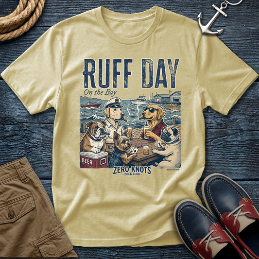 Ruff Day T-Shirt in Banana — dock dog coastal tee on Comfort Colors 1717