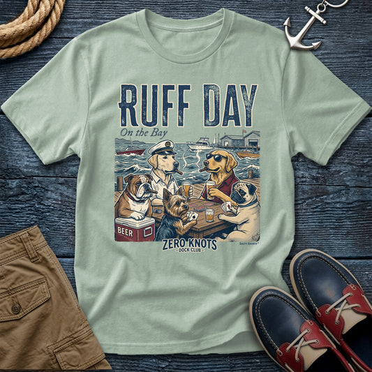 Ruff Day T-Shirt in Bay — dock dog coastal tee on Comfort Colors 1717