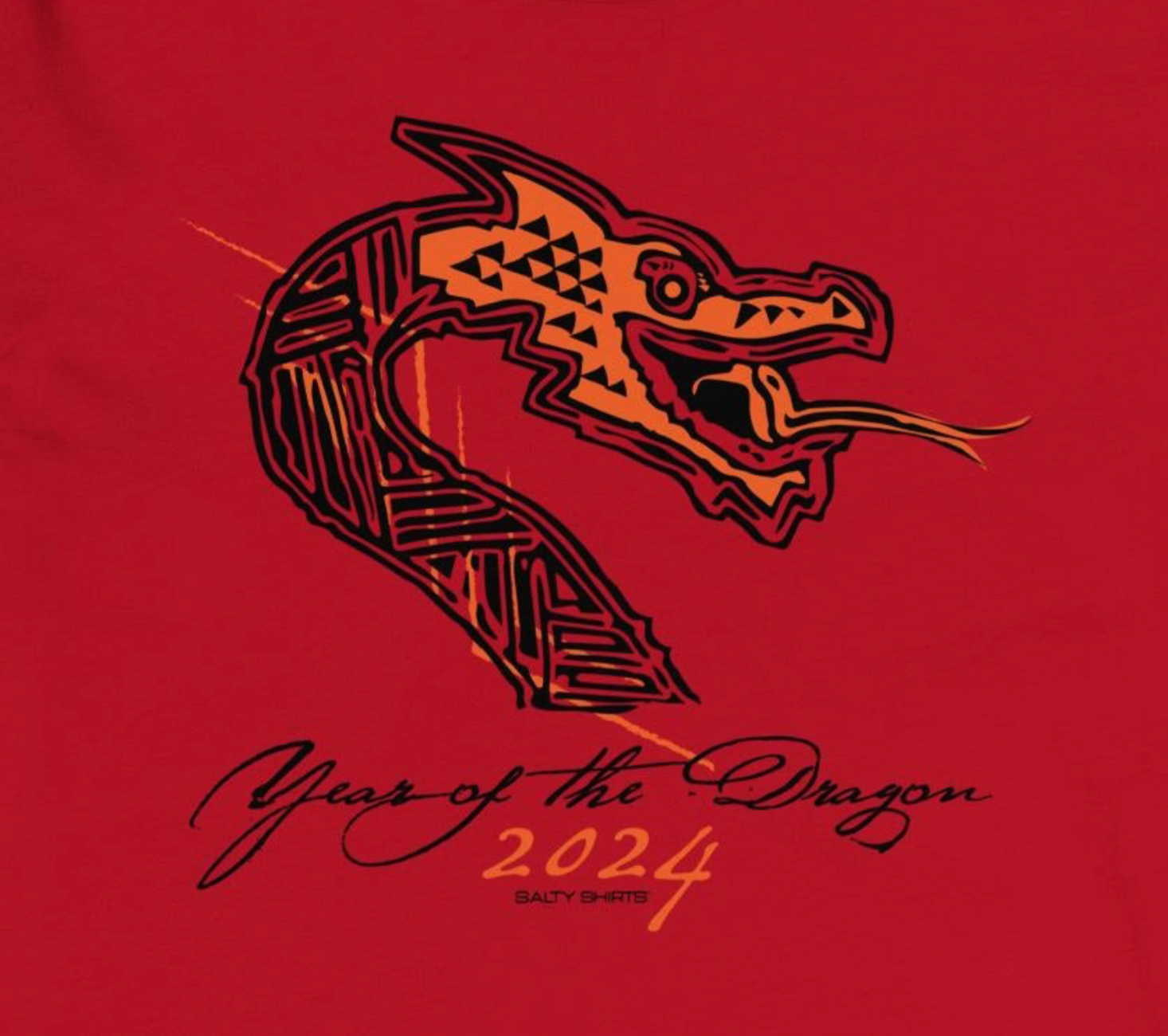 Year of the Dragon Long Sleeve T-shirt  Red