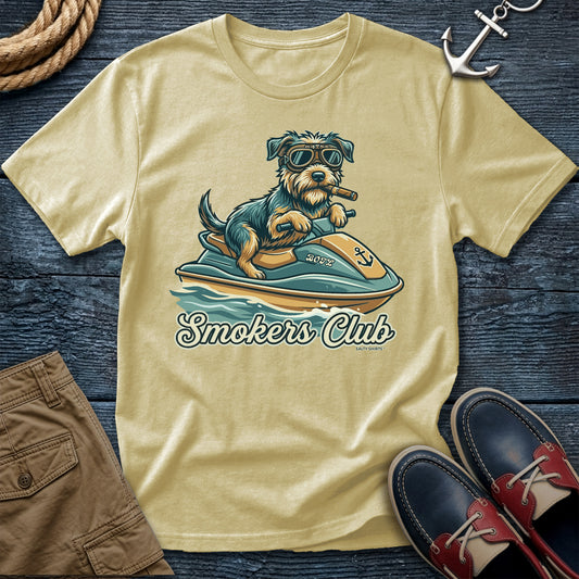 Smokers Club Water World Chapter T-Shirt in Banana — jet ski dock dog tee on Comfort Colors 1717