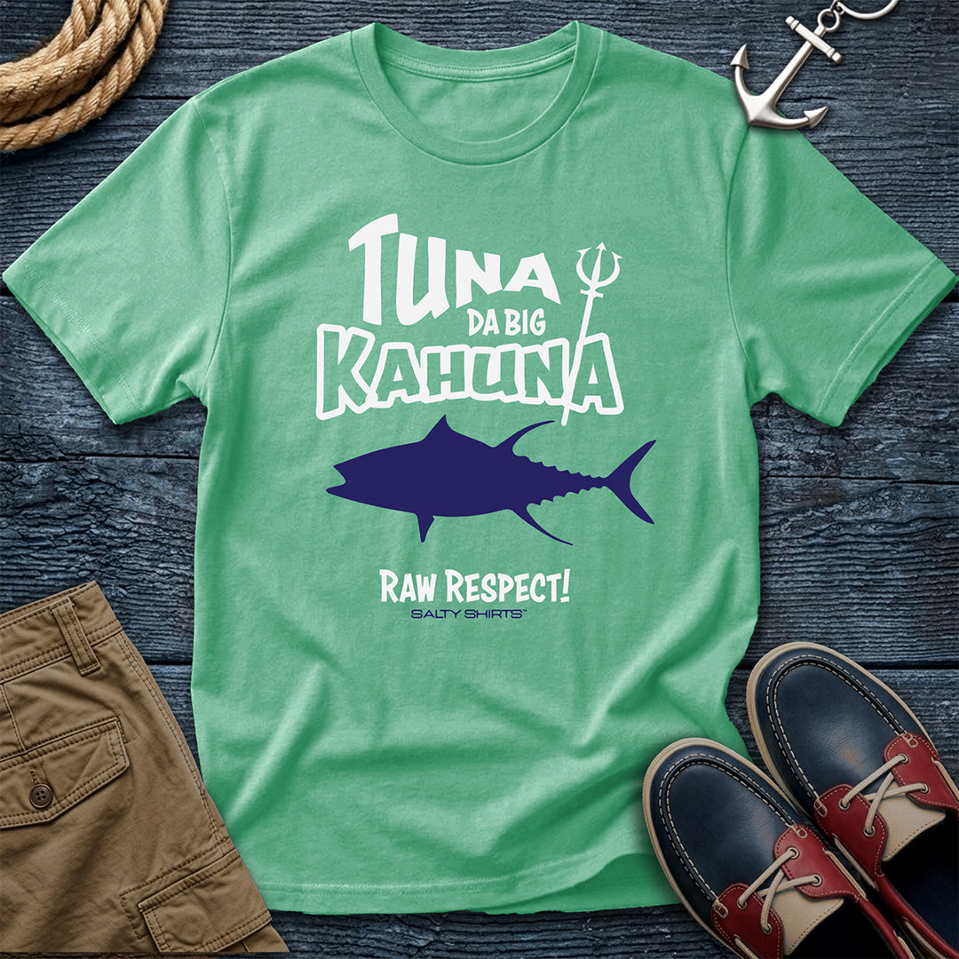 Tuna Da Big Kahuna T-Shirt in Island Reef — coastal fishing graphic tee on Comfort Colors 1717