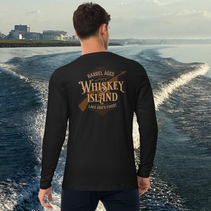 Whiskey Island: Men's Long Sleeve Fitted Crew