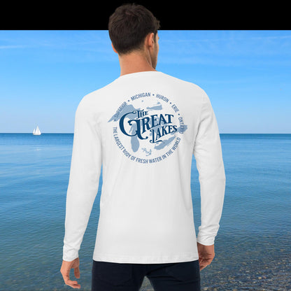 The Great Lakes: Long Sleeve Fitted Crew