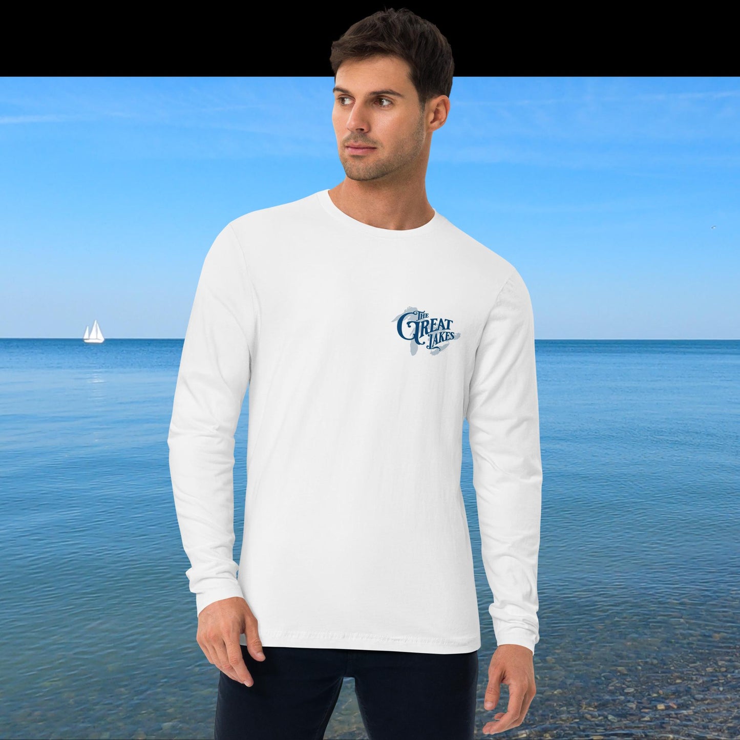 The Great Lakes: Long Sleeve Fitted Crew