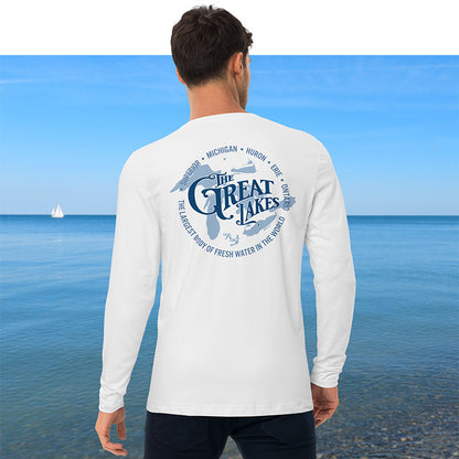 The Great Lakes: Long Sleeve Fitted Crew