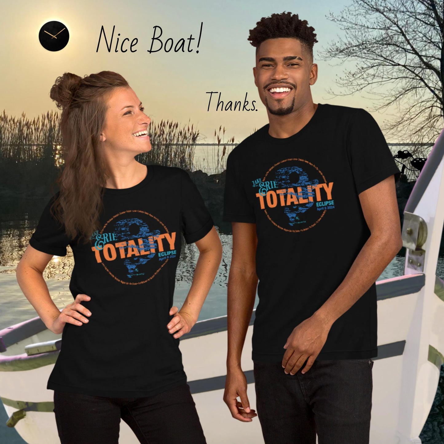 Lake Erie Totality Eclipse of 2024 Unisex T-shirt