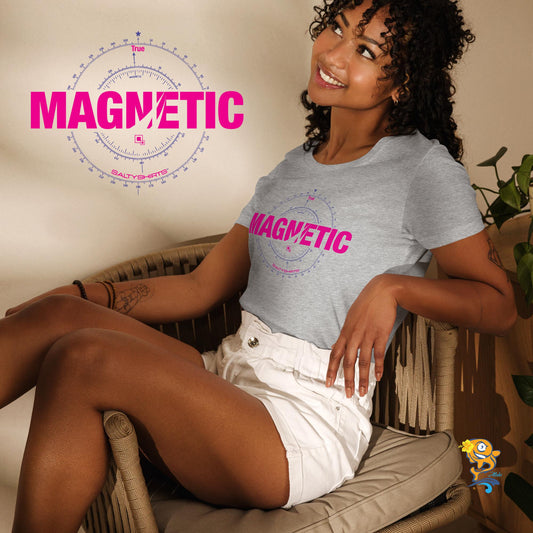 Magnetic Compass Rose: Women's fitted eco tee