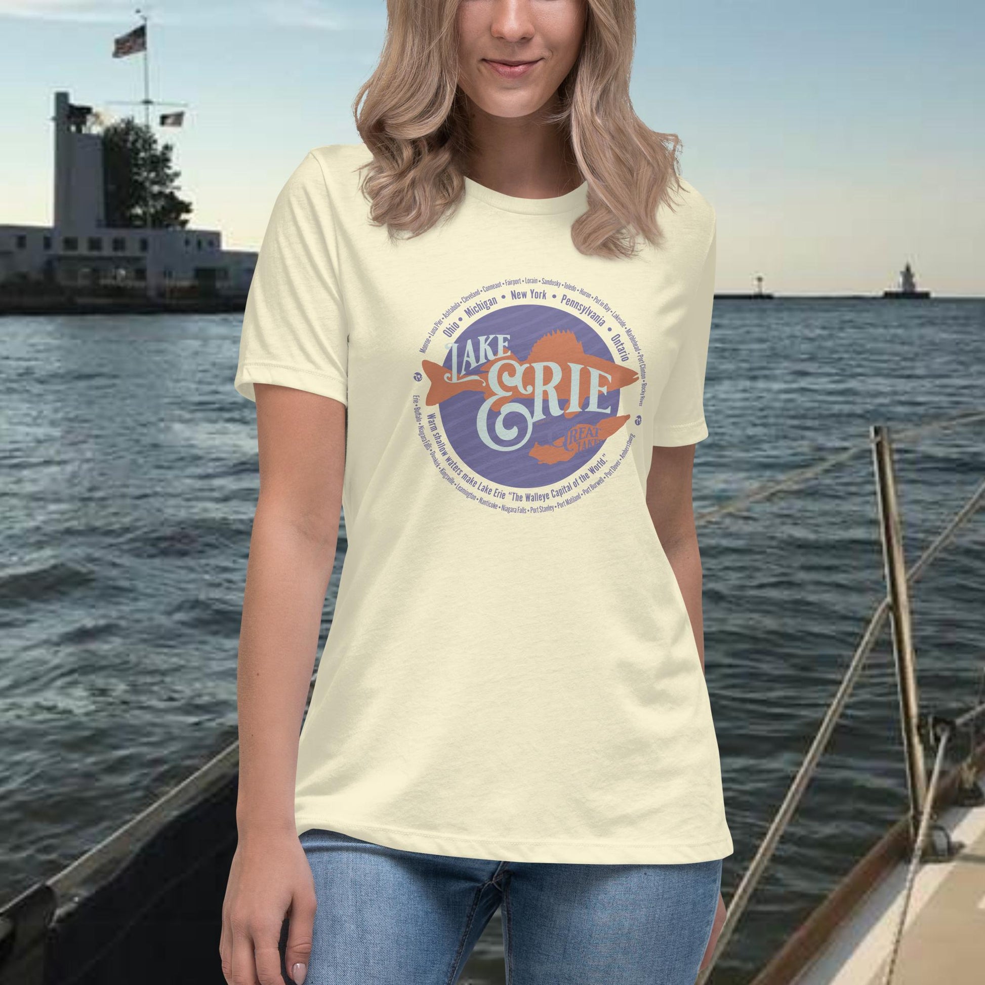 Lake Erie Walleye Capital of the World Women's Relaxed T-Shirt