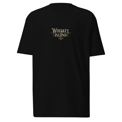 Pirate Ship on Sea-Monsters, Whiskey Island: Men's premium heavyweight tee