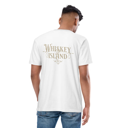 Whiskey Island, Front & Back: Men's premium heavyweight tee