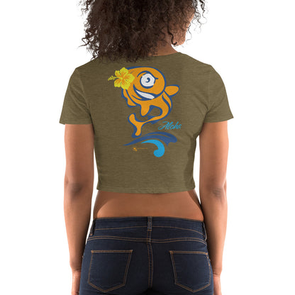 Salty Shirts™  Aloha Attitude, Women's Crop Tee