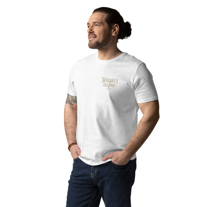 Whiskey Island, Front Logo, Pirate Captain, Back:Unisex organic cotton t-shirt