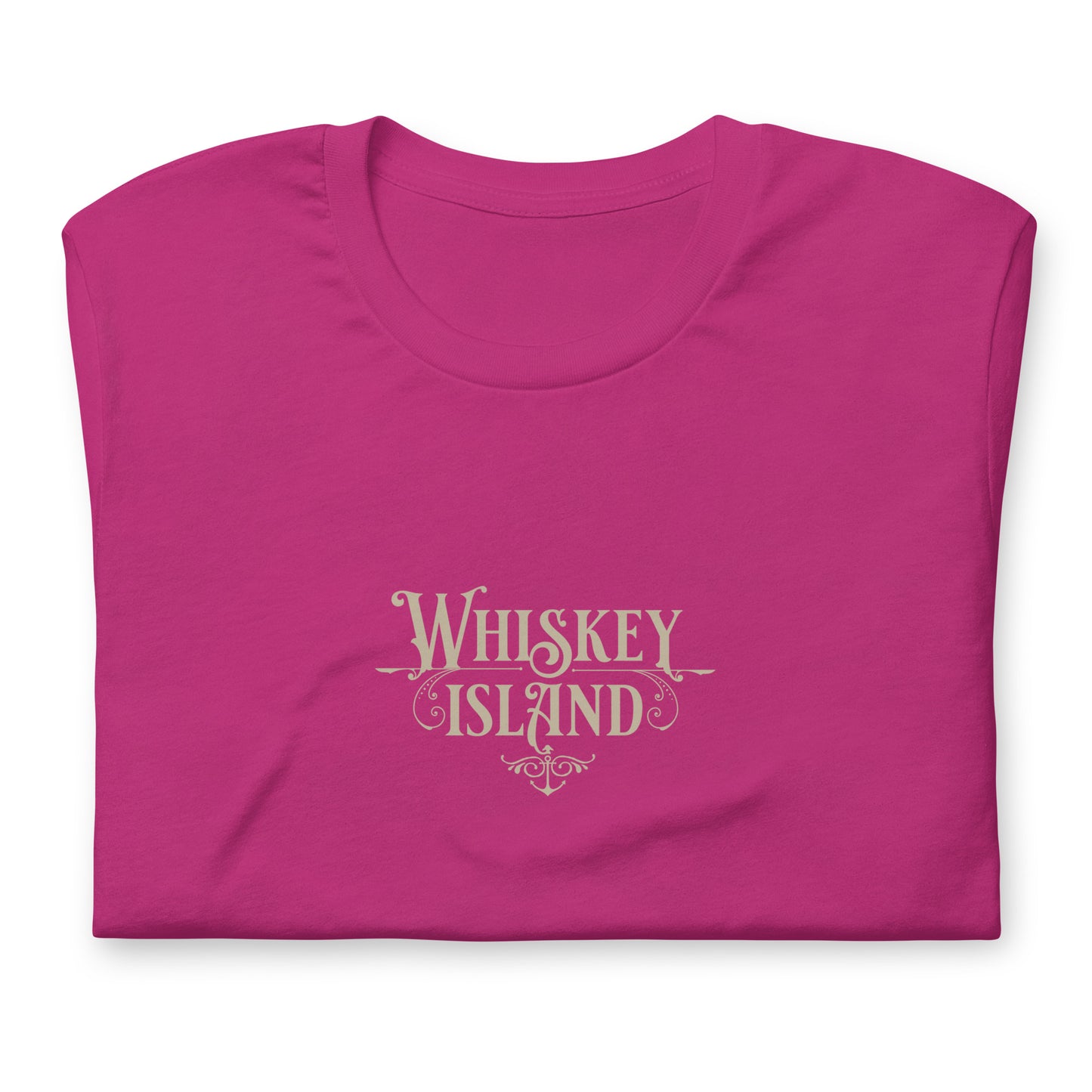 Whiskey Island embellished berry shirt front