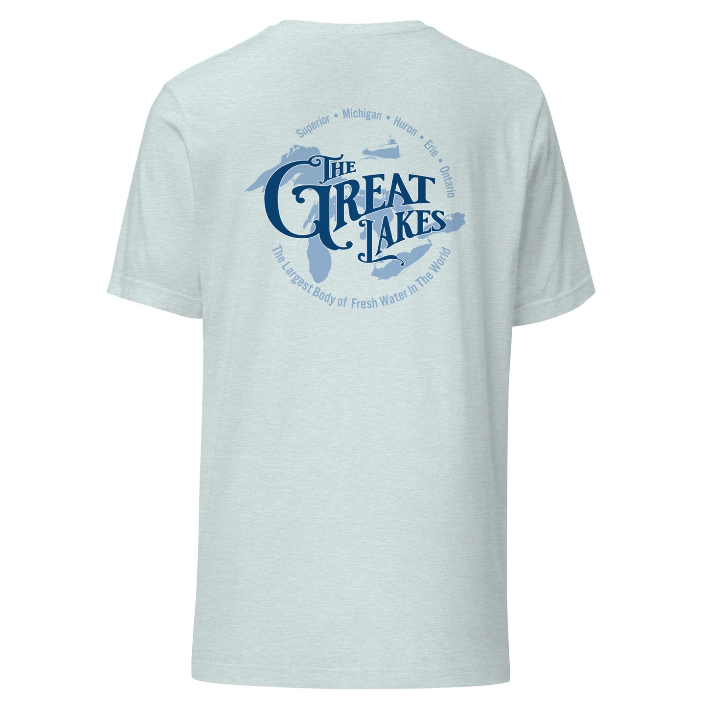 The Great Lakes Iconic Unisex T-shirt Back of Shirt