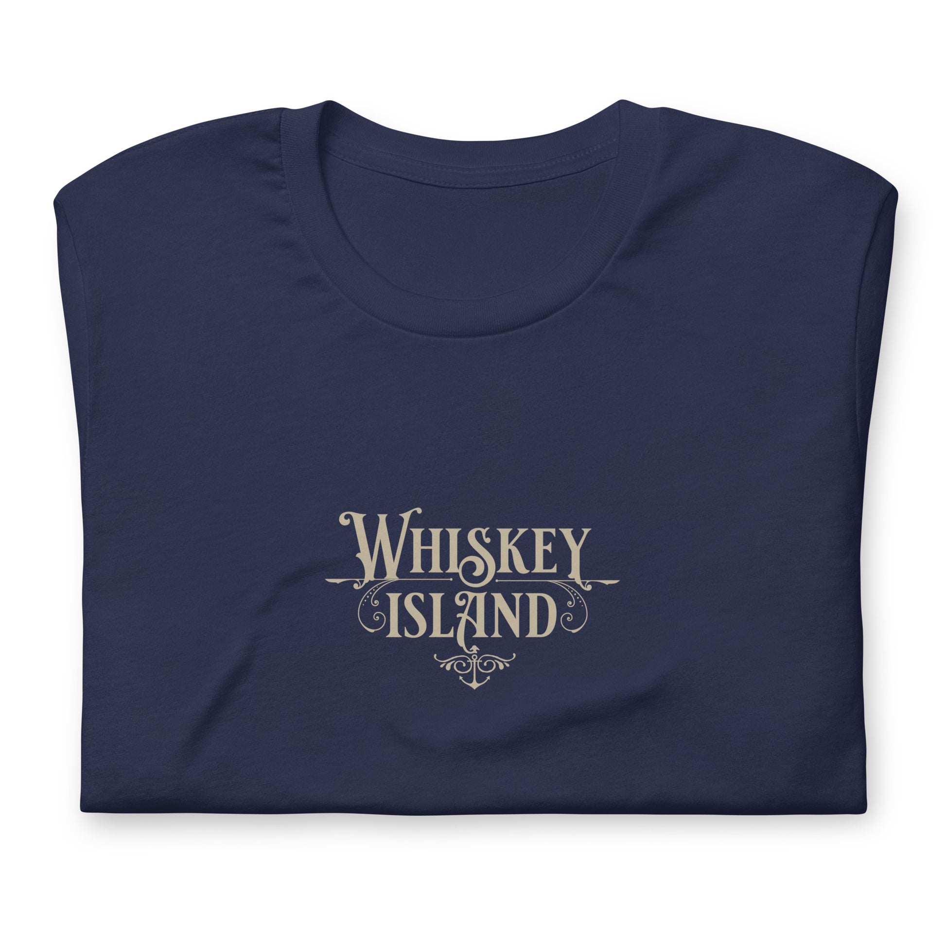 Whiskey Island embellished navy shirt