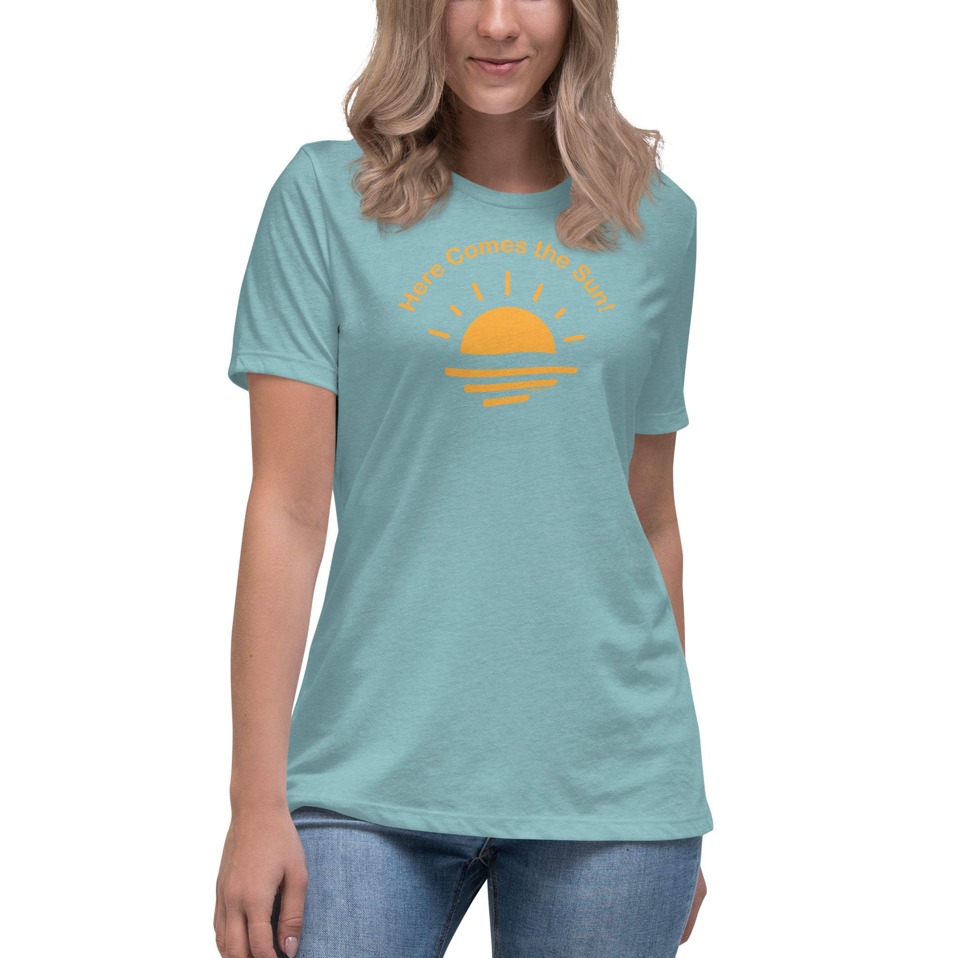 Here Comes the Sun -Women's Relaxed T-Shirt blue